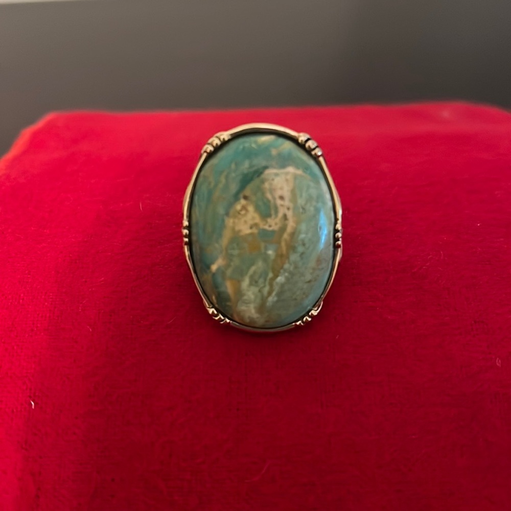 Studio Barse bronze and Turquoise Ring